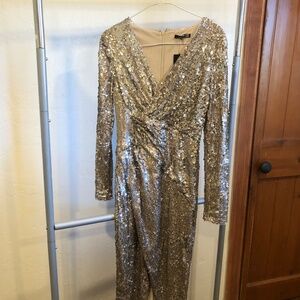 Gold/silver sequin dress